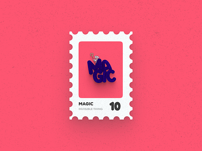 Post Stamp Series: Magic 🧙‍♂️ 3d freebies illustration illustrations magic magical magican typography typography art vector