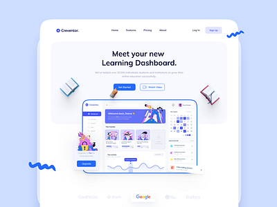 Learning Dashboard landing page 📖