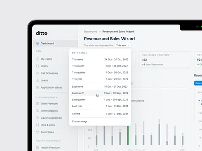 Date Range Component. 3d calendar components dashboard date picker date range component product designs sales sales and revenue web app