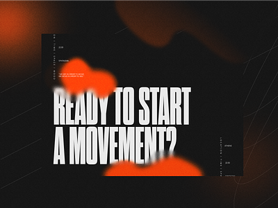 Ready to start a movement - Event branding