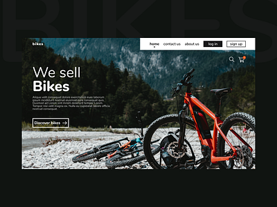 Bike retail business | Landing page by Mihir Soni on Dribbble