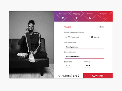 Daily UI Challenge #002 - Credit Card Checkout design minimal ui ux web website