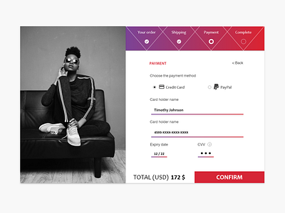 Daily UI Challenge #002 - Credit Card Checkout