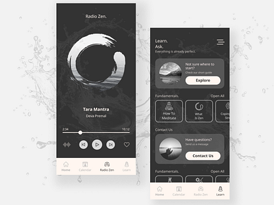 Meditation/Zen App Concept - 2 app appui appux design meditation meditation app ui ux zen