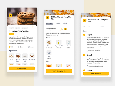 Cooking App design concept