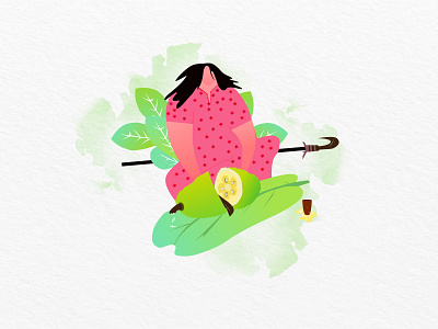 Jackfruit art illustrator jackfruit kerala people