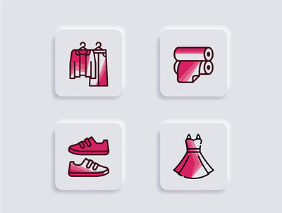 Textile, apparel & footwear Icons
