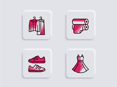 Textile, apparel & footwear Icons