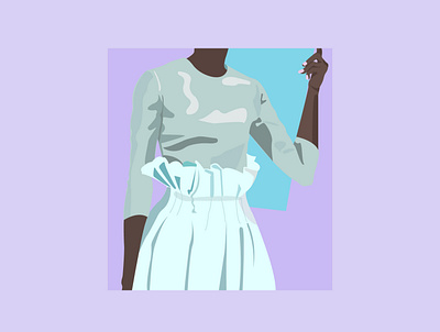 Dreaming in blues blue design digital illustrator editorial editorial illustration fashion fashion illustration illustration illustration art model vector art women women fashion women in illustration