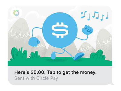 Circle for iMessage Illustration bitcoin circle dollar euro illustration imessage ios iphone messaging money payment pound