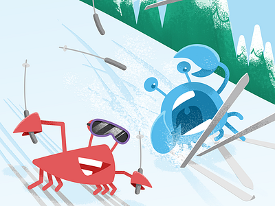 Circle wallpaper: February 2017 circle crab design illustration mountain phone skiing skis snow trees wallpaper winter