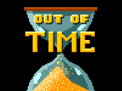 Escape from Fresh World • Out of Time cloudkid escape from greasy world fizzys lunch lab hourglass illustration pbs kids go! pixel art retro video games