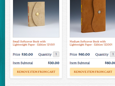 ToBoldlyFold.com • Shopping Cart paper texture ecommerce ui design ux design shopping cart big cartel