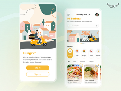 FOODAPP MOCKUP DRIBBLE