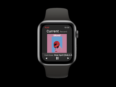 Daily UI 009: Music Player apple watch dailyui dailyuichallenge design interface music player music player ui smartwatch ui uidesign