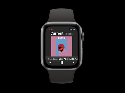 Daily UI 009: Music Player apple watch dailyui dailyuichallenge design interface music player music player ui smartwatch ui uidesign