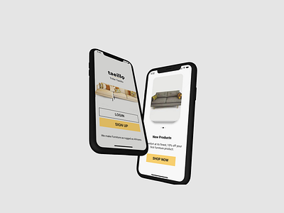 Taeillo prototype app app design furniture iphonex simple