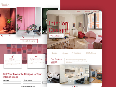 LAnding page Interior design collections designstudio favorites interior interior design landing page concept landing page design landing page ui
