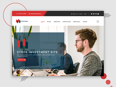 Stock investment site design interface investment simple website