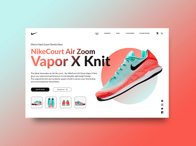 Nike shoe - Landing page concept branding figma illustration nike shop typography ux ux ui uxdesign uxui uxuidesign web webpage website