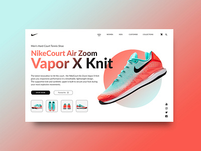 Nike shoe - Landing page concept