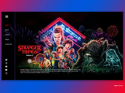 Stranger things concept UI app daily ui dailyui design dribbble interaction design interaction dribble dribblers ui ux website