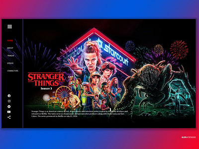 Stranger things concept UI