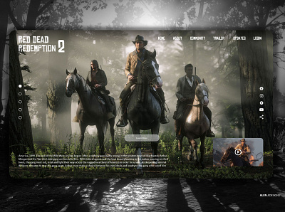 Red dead redemption 2 concept UI app daily ui dribbble games illustration interaction design interaction dribble dribblers reddeadredemption2 redesign ui ux vector web websites