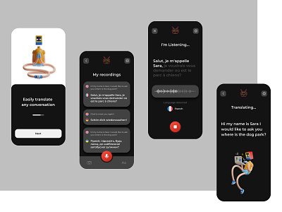 Language Translator app UI concept