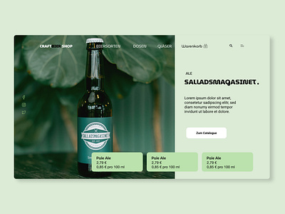 UI/UX Webdesign for german Craft Beer Shop