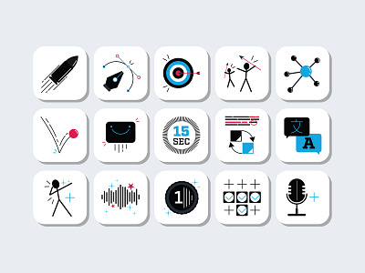 Anglure | Icons 2d 2d animation animation icons illustration vector visual design website