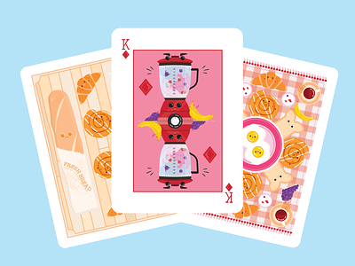 Breakfast Playing Cards | Illustration 2d breakfast cards cartoon colorfull design food illustration playing cards vector visual design