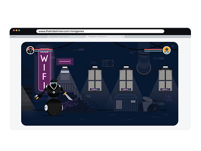 Robotman | Fight Game | Visuals 2d 2d animation animation design explainer animation explainer video game illustration robots streetfighter vector visual design