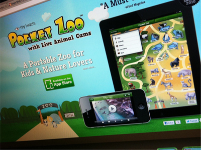 Pocket Zoo App Website bamboo ipad pocket zoo web design website