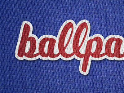 Ballpark Typeface baseball blue bright font logo red script texture type typography uniform