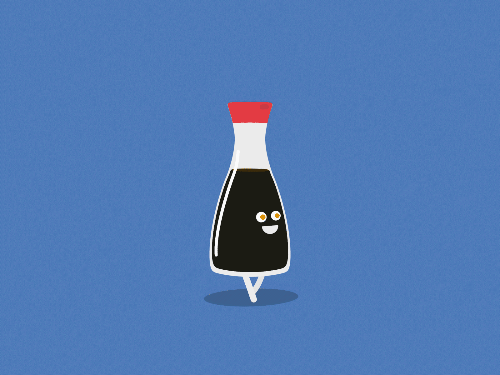 Happy soy sauce walk cycle 2danimation aftereffects happy motion design soy sauce walk walkcycle