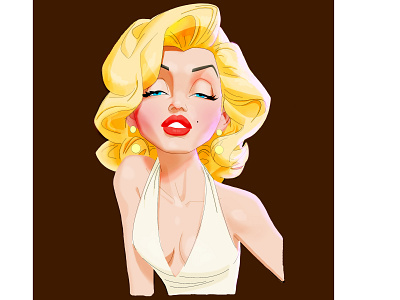 Marilyn Monroe illustration photoshop portrait