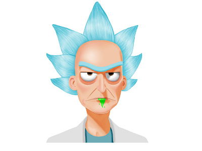 Rick Sanchez animation illustration photoshop portrait rick and morty rickandmorty web