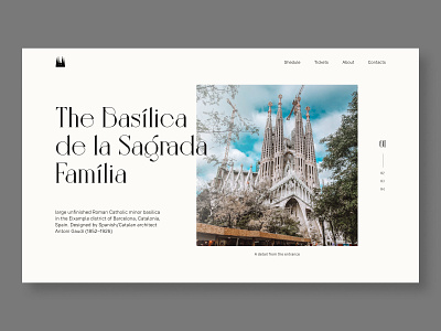 The Basilica de la Sagrada Familia, Barcelona art branding color design minimal typography ui ux web website