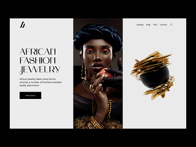 african fashion jewelry website redesign / e-commerce