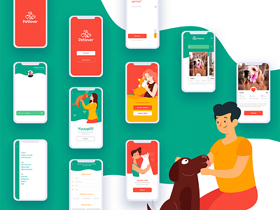 App Petlover adoption adoção animated animation animação aplicativo apple dog flat form illustration interaction interactions mobile mobile app pet register smart animate splash uiux