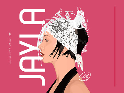 Jayla design girl graphic illustration model vector vector art vexel vexel art