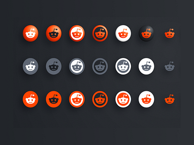 Reddit icons multicolor