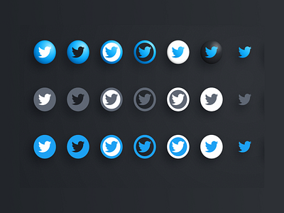 Twitter multicolor icons
