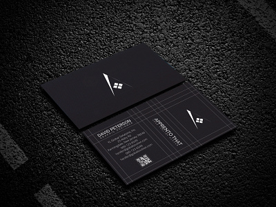Business Card Design black black and white businesscard casual creative design formal horizontal modern personal printready professional sleek stylish fonts