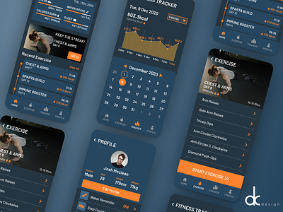 Fitness Mobile Application dcdesign fitness fitness app mobile mobile app ui uidesign uiux ux workout workout app