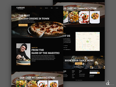 Italian Restaurant Website dcdesign design food restaurant ui uidesign uiux ux website website design