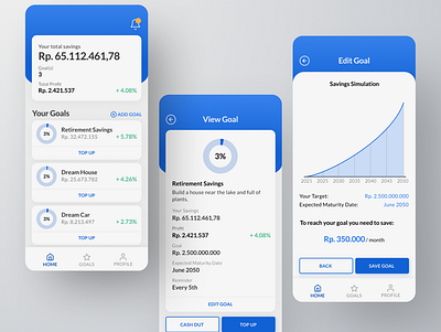 Mutual Fund Savings Mobile App bank dcdesign design mobile mobile app money money transfer ui uidesign uiux ux