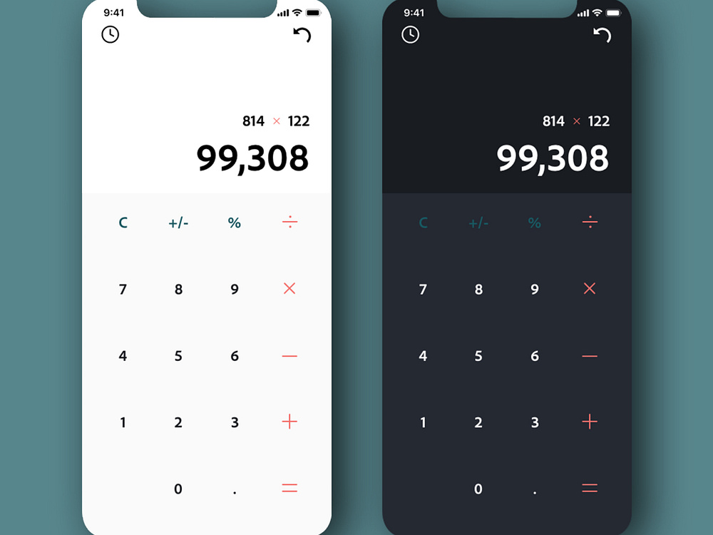 Daily UI 004 - "Calculator" by Lauren Alley on Dribbble