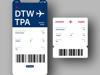 Daily UI 024 - "Boarding Pass"